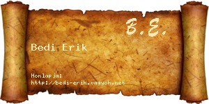 Bedi Erik névjegykártya